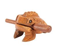 ZenithAur Rana artesanal tradicional tailandesa, rana de la suerte de madera croando Feng Shui, instrumento Musical de mi rana, decoración de bloque en T (N° 2 8,8 CM)