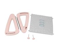ZenithAur Reposapiés ergonómico con superficie de masaje y 6 ajustes de altura para debajo del escritorio en el trabajo o estudio, un taburete ajustable para aliviar la fatiga (Rosa)
