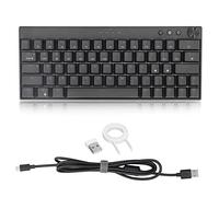 ZenithAur Teclado mecánico RGB con conexión trimodo 2.4G / BT 5.0 / Type-C, diseño Compacto de 64 Teclas, N-Key Rollover y Perilla Multimedia para Juegos y Oficina (Blue Switch)