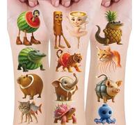 ZenithAura 20 Arcos Italia Brainrot Temporales Tatuajes Autoadhesivos, Súper Dulces Temáticos Cumpleaños Fiesta Favores, Suministros, Decoraciones, Falsos Tatuajes Autoad
