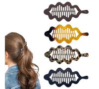 ZenithAura Banana Horquillas para Damen, Pinzas de Pelo, Pinzas de Garra, Moda Gruesas y Delgadas, Accesorios de Cabello de Verano, Horquillas de Playa, Rizos, Negro, Est