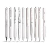 ZenithAura Conjunto 10 Gelb Tintas de Gel, Notas Dulces 0.5 Mm Punta Fina Retractable 10 Plumas de Tinta Negra para Escribir, Diarios, Escuela, Oficina Gelb