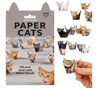ZenithAura DIY Papel Gatos 50 Hoja DIY Origami Papel para Doblar Figuras de Gatos Lindas Actividad de Manualidades Divertida para Adultos y Niños