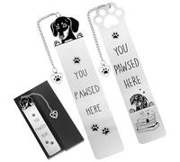 ZenithAura Marcador de Libros Dachshund Regalo Divertido para Amantes de Perros Salchicha 2 Piezas Regalos Únicos para Mamás de Perros y Amigos de los Perros Regalos para