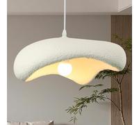 ZenithBeam Wabi-Sabi Estilo Lampara Techo Colgante,JaponéS Comedor LáMpara Colgante Forma Irregular De Nube Blanca,LáMpara ArañA Ajustable,Para Salon,Dormitorios,Islas De Cocina,Estudios E27 40Cm