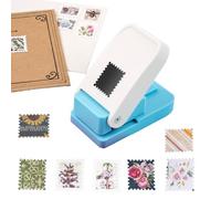 ZenithBurst Perforadora con diseño de sellos, perforadora rectangular escalonada, juego de troqueles de papel, troquelador cuadrado y troquelador para álbumes de recortes, tarjetas de bricolaje (1,8 x