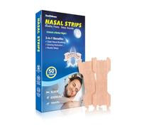 ZenithHome - 50 tiras nasales para ronquidos, 3 bandas de resorte mejoradas para respirar, solución de ronquidos para deportes y sueño, ayuda a detener los ronquidos y aliviar la congestión nasal (66