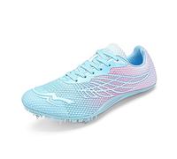 Zenithia Zapatillas Clavos Atletismo NiñA Zapatillas De Portivas para Pista Y Campo Zapatillas De Correr con Clavos CóModas Resistente Al Desgaste Antideslizantes para Sprint Running