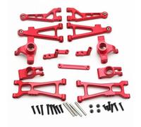 ZenithRide 16 1/16 RC Piezas de actualización de Metal Metal Suspensión Conjunto de dirección Conjunto de dirección Conjunto de dirección de dirección con 1 16 a Escala Remote Control Cars(Red)