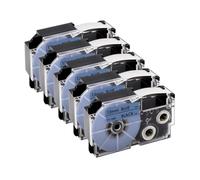 ZenithRide 3/5PK 9/12mm XR12WE Compatible con KL-60 KL-60SR KL-100 XR-12WE XR-12YW XR-9WE XR-9YW XR-12X(5PK Black on Blue)