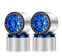 ZenithRide 45 mm 2.2 Pulgadas de Aluminio Beadlock Rims Cubos compatibles con 1 automóviles RC de 10 Escala como RBX10 AXI03005 Wraith 90048 RR10 y Modelos similares(Blue 4Pcs)
