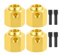 ZenithRide Cubos de Rueda de 12 mm Hex Adaptador extendido 5/8/9/10/11/12/15/20 mm de latón Pesado para 1/10 Piezas de Auto de rastreador RC a Escala Compatible con Modelos de Estilo TRX 6 6(12mm)