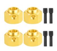 ZenithRide Cubos de Rueda de 12 mm Hex Adaptador extendido 5/8/9/10/11/12/15/20 mm de latón Pesado para 1/10 Piezas de Auto de rastreador RC a Escala Compatible con Modelos de Estilo TRX 6 6(8mm)