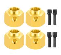 ZenithRide Cubos de Rueda de 12 mm Hex Adaptador extendido 5/8/9/10/11/12/15/20 mm de latón Pesado para 1/10 Piezas de Auto de rastreador RC a Escala Compatible con Modelos de Estilo TRX 6 6(9mm)