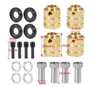 ZenithRide Cubos de Rueda de 12 mm Hex Adaptador extendido 5/8/9/10/11/12/15/20 mm de latón Pesado para 1/10 Piezas de Auto de rastreador RC a Escala Compatible con Modelos de Estilo TRX 6 6(15mm)