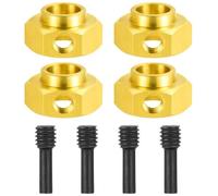 ZenithRide Cubos de Rueda de 12 mm Hex Adaptador extendido 5/8/9/10/11/12/15/20 mm de latón Pesado para 1/10 Piezas de Auto de rastreador RC a Escala Compatible con Modelos de Estilo TRX 6 6(5mm)