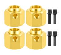 ZenithRide Cubos de Rueda de 12 mm Hex Adaptador extendido 5/8/9/10/11/12/15/20 mm de latón Pesado para 1/10 Piezas de Auto de rastreador RC a Escala Compatible con Modelos de Estilo TRX 6 6(10mm)