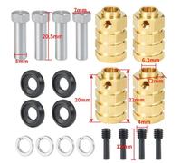 ZenithRide Cubos de Rueda de 12 mm Hex Adaptador extendido 5/8/9/10/11/12/15/20 mm de latón Pesado para 1/10 Piezas de Auto de rastreador RC a Escala Compatible con Modelos de Estilo TRX 6 6(20mm)