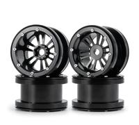 ZenithRide Gros de 40 mm de 2.2 Pulgadas Metal Beadlock Wheel Rim Fuls Compatible con Autos de rastreadores RC a Escala 1/10 como Piezas de actualización Wraith 90018(Black 4PCS)