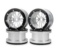 ZenithRide Gros de 40 mm de 2.2 Pulgadas Metal Beadlock Wheel Rim Fuls Compatible con Autos de rastreadores RC a Escala 1/10 como Piezas de actualización Wraith 90018(Silver 4PCS)