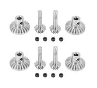 ZenithRide RC Car Engranaje DE Acero DE Acero Eje CONTRIGO Piezas DE Eje TRANEJO C14 C24 B14 B24 B16 B36 MN D99 MN99S Compatible con Varios Modelos de 1 a Escala 10(8pcs Silver)
