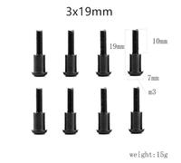 ZenithRide Tornillo de absorción de Choque de 8pcs 3x16 mm 3x19 mm Compatible con 1/10 Escala 4x4 2WD RC Vehículos RC Piezas FITA Modelos similares a VXL HQ727 9EMU(8pcs 3x19mm)