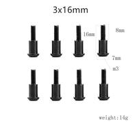 ZenithRide Tornillo de absorción de Choque de 8pcs 3x16 mm 3x19 mm Compatible con 1/10 Escala 4x4 2WD RC Vehículos RC Piezas FITA Modelos similares a VXL HQ727 9EMU(8pcs 3x16mm)