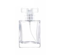 Zénitude Glassworks Botella de perfume vacía de vidrio de 50 ml, atomizador rectangular (plata)