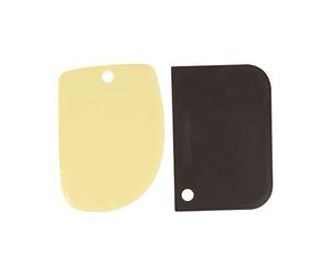 Zenker 15314 - Set de 2 cuernos de pastelería profesional, cuernos para repostería, cuerno de panadería, plástico, amarillo, marrón, 12 x 8 cm