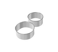 Zenker 42963 2 Aros Redondos Cortar y Emplatar8x4cm y 9,5x4cm, Inoxidable