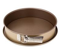 Zenker 7350 Mojave Gold Molde Desmontable con Fondo Plano Acero Inoxidable Dorado Caoba, Acero Inoxidable, Doré Acajou, 29 x 29 x 6.5 cm