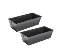 Zenker 9914350 - Molde extensible para tartas (2 unidades, molde extensible, molde para tartas, molde para tartas, molde rectangular, acero, negro, 20-35 x 11,5 x 7 cm)