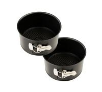 Zenker 9915650 - Molde para panettone, molde redondo, molde para tarta panettone, molde con bisagras, molde a, molde redondo, 18 cm redondo, 2 moldes redondos, acero inoxidable, negro, 18 x 18 x 10 cm