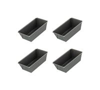Zenker 9916250 - Juego de 4 moldes para tartas (16 cm, molde para tartas, molde de pastel, molde para bollo, molde rectangular pastelería, molde de repostería, acero, 16 x 8,5 x 5,5 cm)