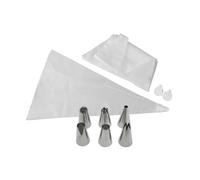 Zenker 9918250 - Juego de 20 bolsillos con 3 boquillas de plástico y 6 boquillas de acero inoxidable, bolsillo para enchufe, utensilio de repostería, bolsillo para repostería, plástico, acero