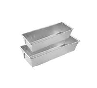 Zenker 9919550 - Molde para tartas (acero estañado, 2 unidades, molde de pan de miga, molde de bollo, molde para cake, acero estañado, 25,5 x 11,2 cm y 30 x 11,5 cm)