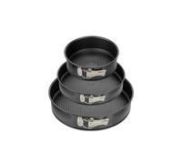 Zenker 9923450 - Molde redondo con bisagras, molde redondo, molde para pastel, moldes para pasteles, moldes para hornear, molde de pastel, molde de pastel, redondo, acero, 20 cm, 24 cm y 28 cm