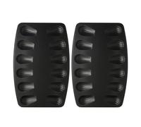 Zenker 9926250 - Molde para magdalenas, 2 moldes para magdalenas saladas y dulces, 2 placas para magdalenas, 2 moldes magdalenas, acero inoxidable, negro, 26 x 39 x 1 cm