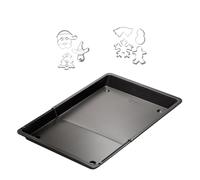 Zenker 9931450 - Bandeja para hornear extensible y 7 cortadores de galletas navideñas, bandeja para hornear ajustable y cortador de galletas de acero inoxidable (36,5 a 52 x 33 x 3 cm)