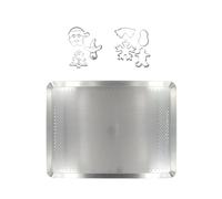 Zenker 9931850 - Bandeja para hornear rectangular microperforada y 7 cortadores de galletas de Navidad, placa de horno y piezas de acero inoxidable, placa para galletas, acero, 40 x 30 x 1,5 cm