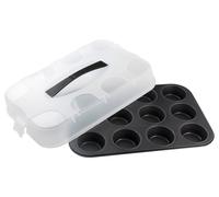ZENKER Bandeja para magdalenas / Molde para postres, con tapa de transporte.