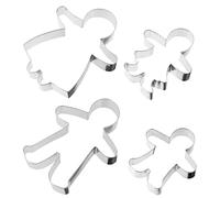 Zenker Cortadores de galletas pequeño: 10,5x9cm y de gran tamaño: 16x12,5cm, cortadores respotería (color: inoxidable), cantidad: 2