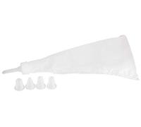 Zenker Manga Pastelera Reutilizable, Incluye 5 boquillas Intercambiables, Manga para Repostería de Polietileno y Polipropileno, 27x15cm, manga para repostería, Color Blanco, 1 ud.