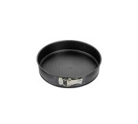 Zenker Molde desmontable de 24 cm de diámetro, con revestimiento antiadherente, molde redondo con base plana (color negro), cantidad: 1 pieza