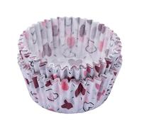 Zenker Moldes para muffins, papel corazón, juego de 40 piezas, Ø 5 cm, certificado FSC, resistente al calor hasta 220 °C, fabricado en Alemania