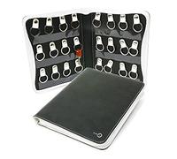 ZENKI - Organizador de Llaves portátil - Estuche Porta Llaves con Cremallera Impermeable - Uso Profesional y doméstico, inmobiliarias, Bancos, Administrador de Propiedad (24 llaveros) (Blanco)