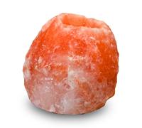 Zen'Light - Candelabro de Cristal de Sal del Himalaya Rock 500 g, 100% auténtico, Cristal de Sal del Himalaya Natural, Tallado a Mano, portavelas de Material Natural de Calidad, Forma Natural