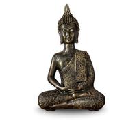 Zen'Light - Estatua de Buda tailandesa - Estatuilla Decorativa Zen y Feng Shui - aporta un Ambiente calmante y Relajante a tu Interior - Estatua de la Suerte de Color Bronce, Altura: 21 cm