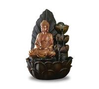 ZEN'LIGHT, Fuente de Interior Buda Hartha, Decoración Zen y Feng Shui, Regalo Original Buda, Iluminación Led Multicolor, Bomba Silenciosa, L 27 x 27 x 40 cm
