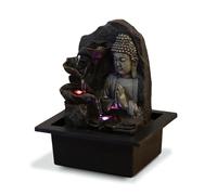 Zen'Light SPIRITUALITE - Fuente de polirresina de Color marrón Oscuro, 21 x 21 x 26 cm.